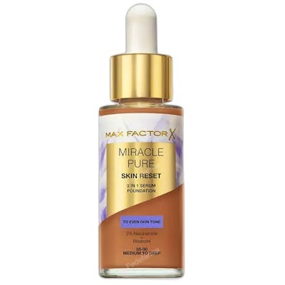 Max Factor MIRACLE PURE Sérum Fond de Teint 85 - 90-Moyen à Foncé Max Factor MIRACLE PURE Sérum Fond de Teint 85 - 90-Moyen à Foncé