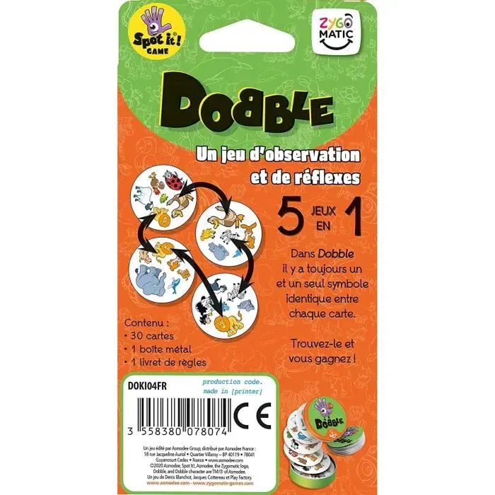 Jeu de société Asmodee Dobble Kids