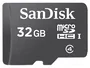 SanDisk Carte mémoire microSDHC 32 Go Classe 4 avec adaptateur SD