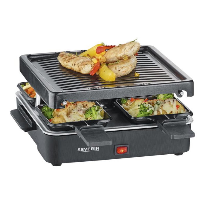 Severin RG 2370 Raclette Gril Noir, 4 personnes, 600W
