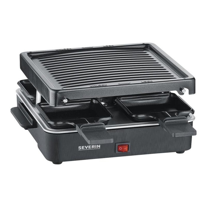 Severin RG 2370 Raclette Gril Noir, 4 personnes, 600W