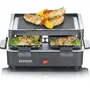 Severin RG2370 Appareil à Raclette et Grill Compact 21 x 21 cm, Plaque Antiadhésive, 600 W, Pour Jusqu'à 4 Personnes