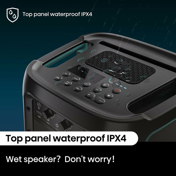 Hisense - Enceinte nomade Bluetooth, 300 W, autonomie 15 heures, design robuste