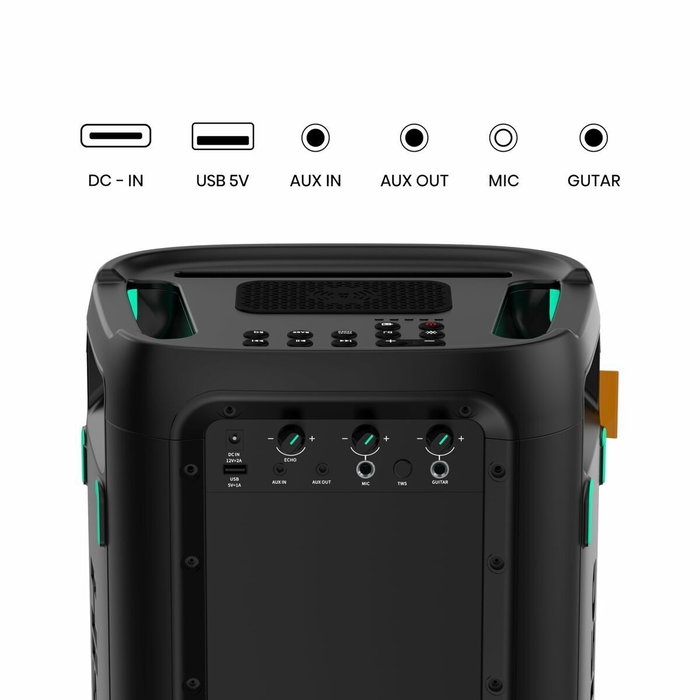 Hisense - Enceinte nomade Bluetooth, 300 W, autonomie 15 heures, design robuste