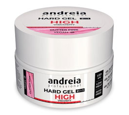 Andreia Hard Gel High Viscosity Glitter Pink 22g