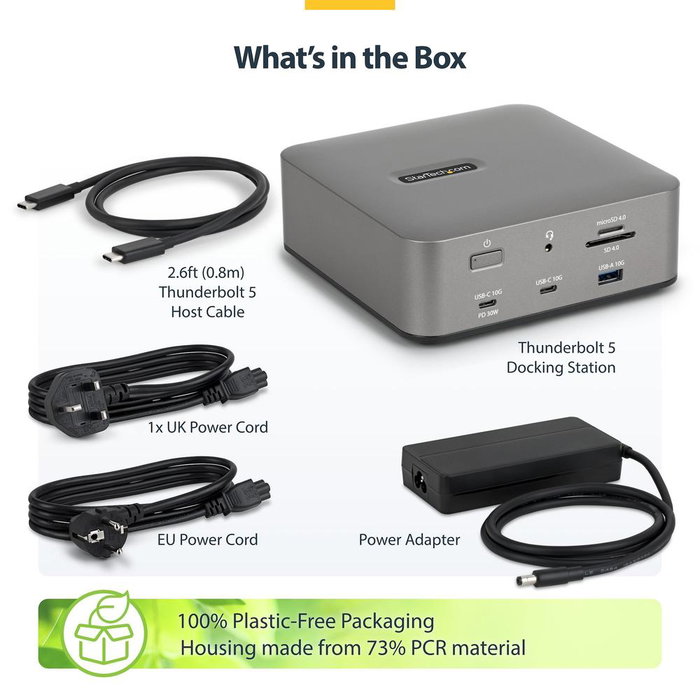 StarTech.com Station d'accueil universelle Thunderbolt 5 13-en-1 215UE-TB5USB4DOCK 4K 8K 140W PD Ethernet 2.5G StarTech.com Station d'accueil universelle Thunderbolt 5 13-en-1 215UE-TB5USB4DOCK 4K 8K 140W PD Ethernet 2.5G