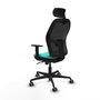 Piqueras y Crespo Chaise de Bureau avec Appui-tête 1D036G2 Turquoise