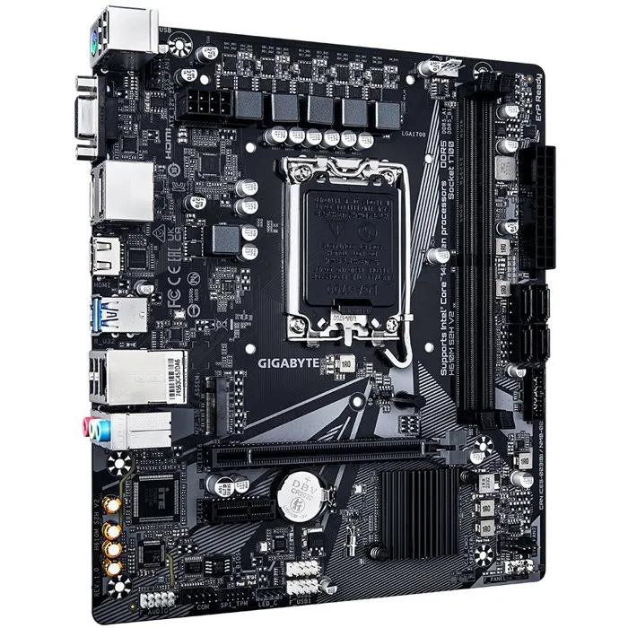 Gigabyte Carte Mère H610M S2H V2 DDR5 Micro-ATX Chipset Intel H610, Compatible Processeurs Intel, DDR5, Connectivité Complète