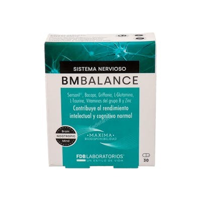 FDB BM Balance 30 gélules Complément alimentaire Ashwagandha Griffonia Bacopa Vitamines B1 B5 B6 B12 Zinc FDB BM Balance 30 gélules Complément alimentaire Ashwagandha Griffonia Bacopa Vitamines B1 B5 B6 B12 Zinc