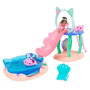 Spin Master Maison de Poupées Gabby Playset Piscine 6067878 avec Tobogán et Chat Marine à Queue Changeant de Couleur au Contact de l'Eau - Pour Enfants 3 Ans et Plus