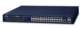 Planet GS-4210-24P2S Commutateur géré 24 ports 10/100/1000T PoE+ et 2 ports 100/1000X SFP