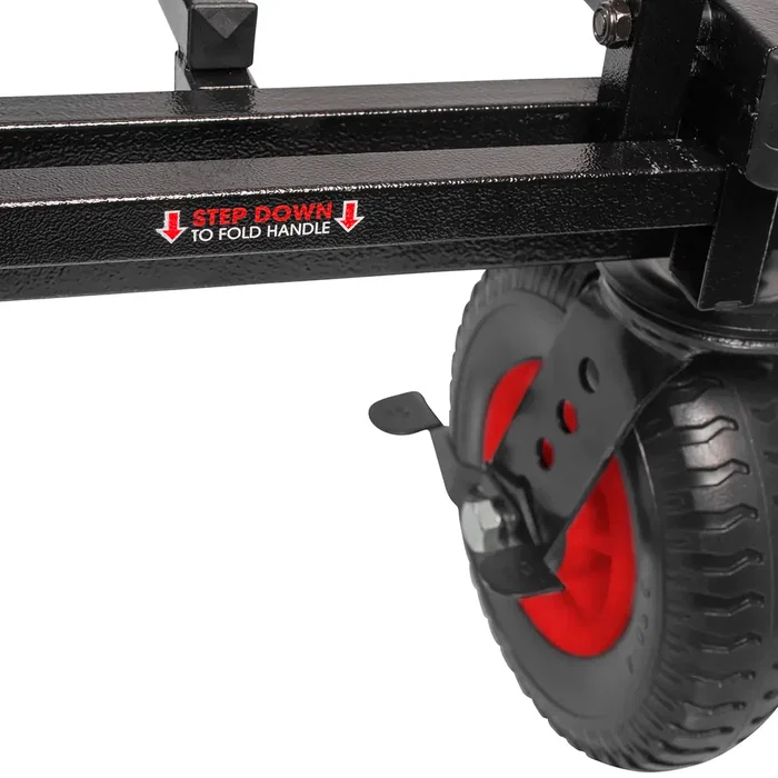 Frameworks Chariot Utilitaire Tout Terrain Pliable 52" Noir Acier Capacité 226 kg