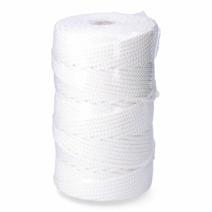Cordon EDM 87919 Blanc Polyester 6 mm x 200 m Tressé