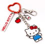 THE CARAT SHOP Porte-clés Hello Kitty avec clip pratique et anneau en forme de cœur en alliage de zinc