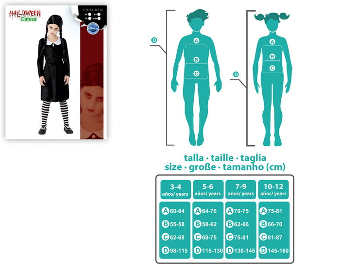 Atosa Déguisement Fille Fantôme Familia Loca