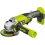 Ryobi - Meuleuse d'angle sans fil 18V ONE+ 115 mm (R18AG-0) - 7500 tr/min - Poignée auxiliaire 3 positions - Livrée avec disque à ébarber