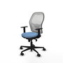 Chaise de Bureau Piqueras y Crespo 1D036N0 Bleu ciel