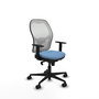 Piqueras y Crespo Chaise de Bureau Jorquera Bleu ciel et Blanc