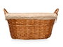 KIPIT Panier ovale avec anses en osier Naturel
