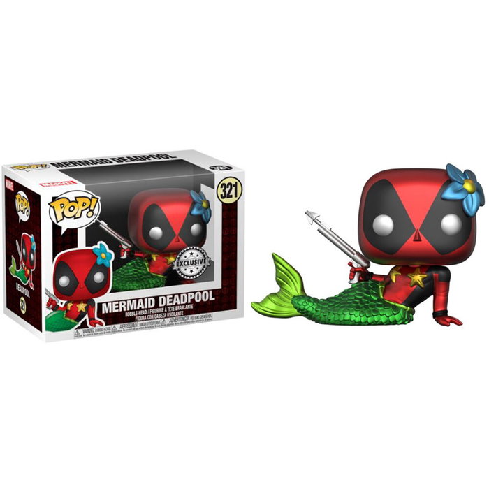 FUNKO Set figurine POP & Tee Marvel Deadpool Mermaid Exclusive