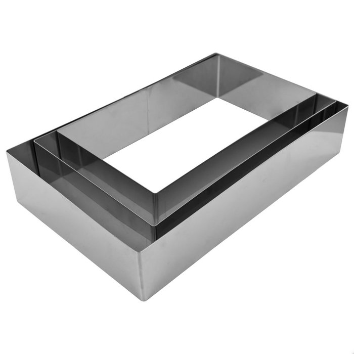 Lily Cook Lot de 3 Moules Rectangulaires en Acier Inoxydable Lily Cook Lot de 3 Moules Rectangulaires en Acier Inoxydable