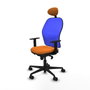 Piqueras y Crespo Chaise de Bureau 1D036N1 Orange avec Appui-tête