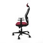 Piqueras y Crespo Chaise de Bureau Jorquera, Granat et Noir