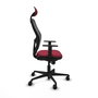 Piqueras y Crespo Chaise de Bureau Jorquera, Granat et Noir