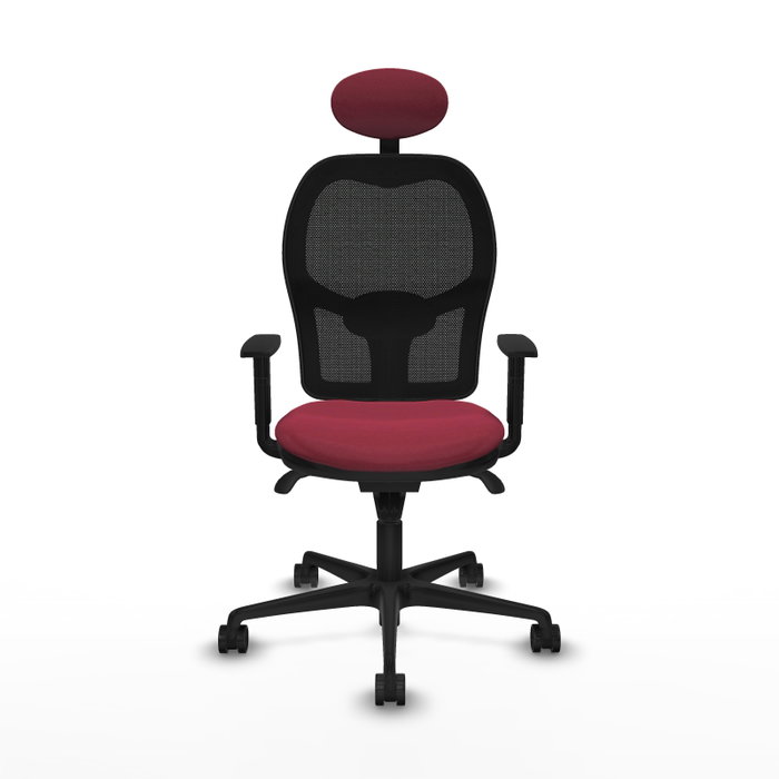 Piqueras y Crespo Chaise de Bureau Jorquera, Granat et Noir