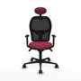 Piqueras y Crespo Chaise de Bureau Jorquera, Granat et Noir