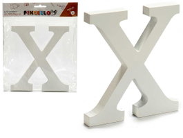 Pincello Lettre X en bois blanc 1,8 x 15 cm (Set de 12)