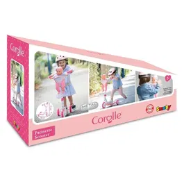 Smoby Patinette 3 Roues Corolle avec Porte-Poupon - Guidon Réglable jusqu'à 67 cm, Roues Silencieuses - Pour Enfant à Partir de 3 Ans