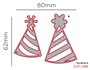 Misskuty Lot de 2 emporte-pièces fins ZAG Chapeaux de fête
