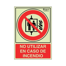 DUVER Signal de sécurité ascenseur 297x210 mm - Ne pas utiliser en cas d'incendie