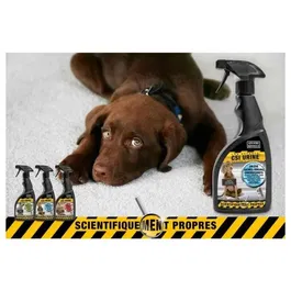 CSI URINE Spray Anti-Odeurs 500 ml, Éliminateur d'Urine pour Chien et Chiot