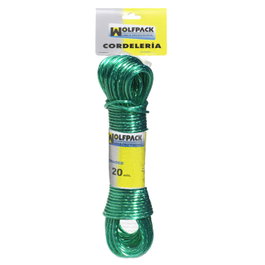 WOLFPACK LINEA PROFESIONAL Corde plastifiée en fil d'acier Ø 3,0 mm, 15 m