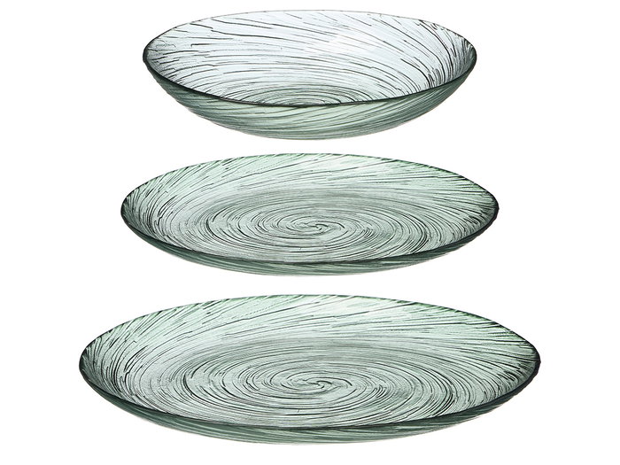 VIVALTO Vaisselle en Verre 18 Pièces Verte
