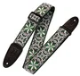 LEVYS Correa Hootenanny Series Poly Jacquard 2" Floral Vert et Blanc