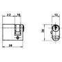 LINCE Cylindre Ovale 1/2 Laitonné 0580/27 mm
