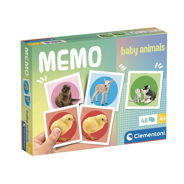 Clementoni Memo Pocket Baby Animales 18315 – Jeu de mémoire avec 48 fiches, dès 3 ans Clementoni Memo Pocket Baby Animales 18315 – Jeu de mémoire avec 48 fiches, dès 3 ans