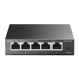 TP-Link TL-SG105S Switch de bureau 5 ports Gigabit 10/100/1000 Mbps, Plug and Play, Ethernet