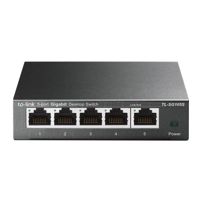 TP-Link TL-SG105S - Commutateur réseau Gigabit 5 ports, économique en énergie, Plug and Play, acier, montable bureau/mur TP-Link TL-SG105S - Commutateur réseau Gigabit 5 ports, économique en énergie, Plug and Play, acier, montable bureau/mur