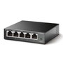 TP-Link TL-SG105S - Commutateur réseau Gigabit 5 ports, économique en énergie, Plug and Play, acier, montable bureau/mur