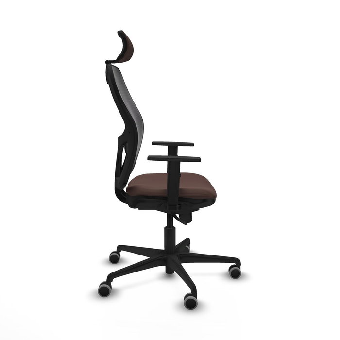 Piqueras y Crespo Chaise de Bureau avec Appui-tête Jorquera 1D036G2 Noir Brun foncé