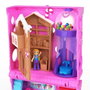 Mattel Polly Pocket Boutique de Bonbons - Jeu Pollyville avec 2 Poupées, Machine à Pop-corn et 3 Étages - HNB03 - Jouet pour Enfants à partir de 4 Ans