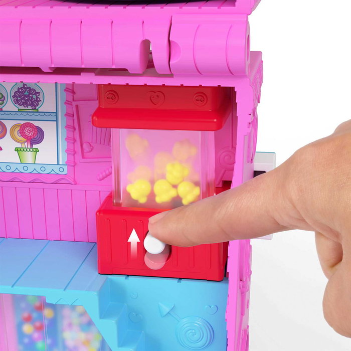 Mattel Polly Pocket Boutique de Bonbons - Jeu Pollyville avec 2 Poupées, Machine à Pop-corn et 3 Étages - HNB03 - Jouet pour Enfants à partir de 4 Ans Mattel Polly Pocket Boutique de Bonbons - Jeu Pollyville avec 2 Poupées, Machine à Pop-corn et 3 Étages - HNB03 - Jouet pour Enfants à partir de 4 Ans