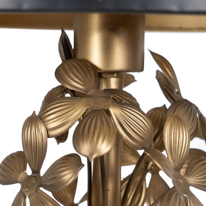 BigBuy Home Lampadaire Noir Doré 30 x 30 x 168 cm