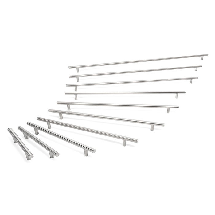 Trentadue - Tirador Pireo - Tiradors en acier inoxidable mat pour tiroirs et armoires - Écartement de fixation 448 mm