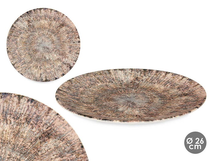 Vessia Assiette Plate Porcelaine Marron Motif Explosion 26,5 cm (Set de 24) Vessia Assiette Plate Porcelaine Marron Motif Explosion 26,5 cm (Set de 24)