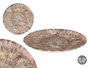Vessia Assiette Plate Porcelaine Marron Motif Explosion 26,5 cm (Set de 24)
